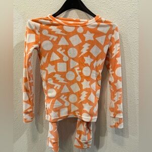 Cat & Jack Vibrant Orange and Cream Towel